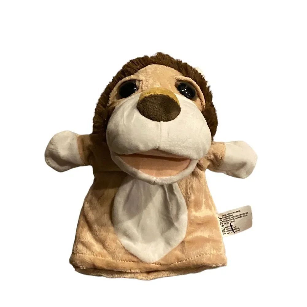 Kellytoy - LION HAND PUPPET- Stuffed Animal/Plush - CUTE, BROWN, SOFT!